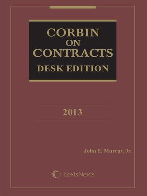 cover image of Corbin on Contracts Desk Edition